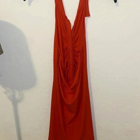 JAMIE LAYLA Petite Ruched Halter Open Back Bodycon Dress Size PL - Picture 7 of 9